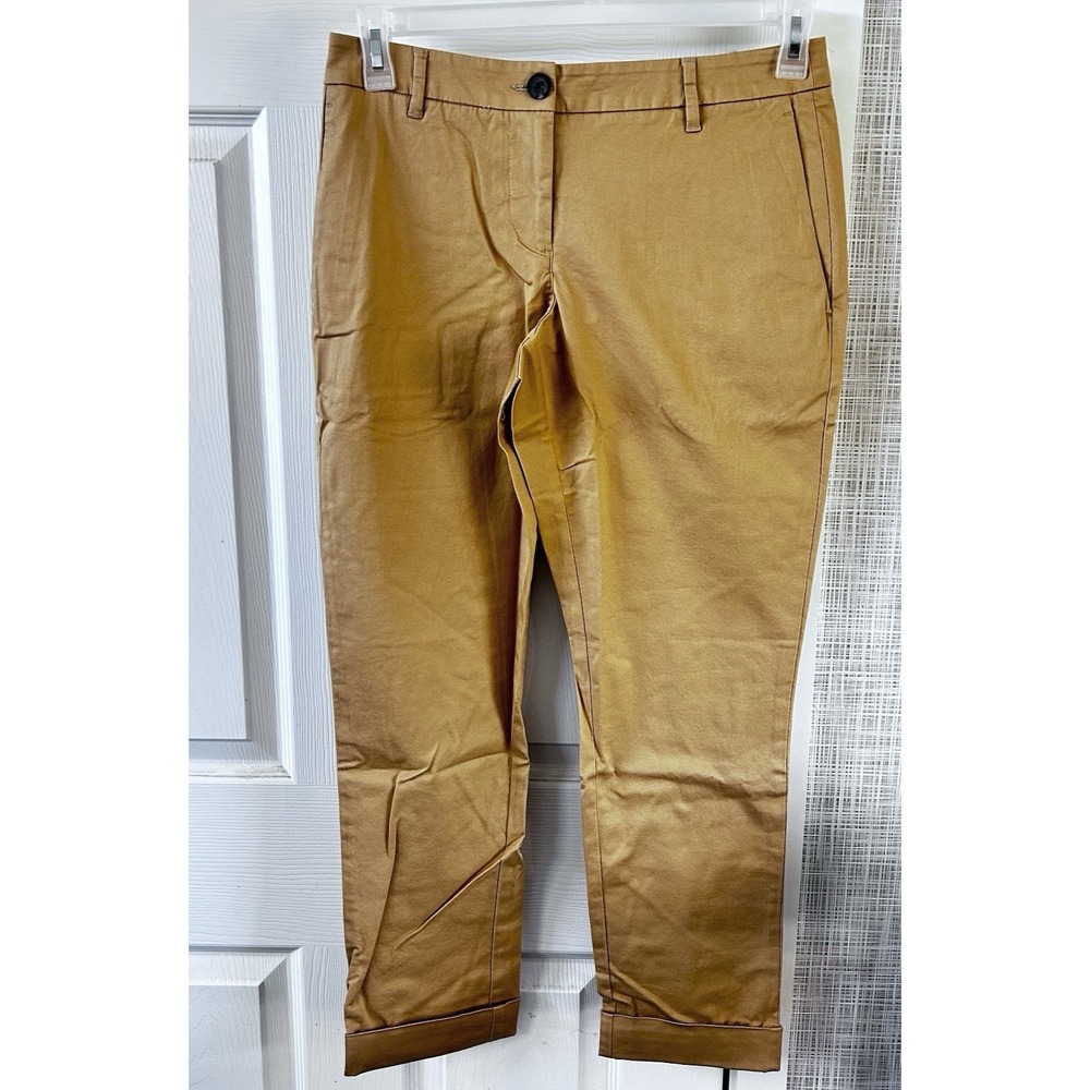 Wildfang The Essential Trouser Camel Size 2 New Cuffed 2 Side & Back Pockets CCC